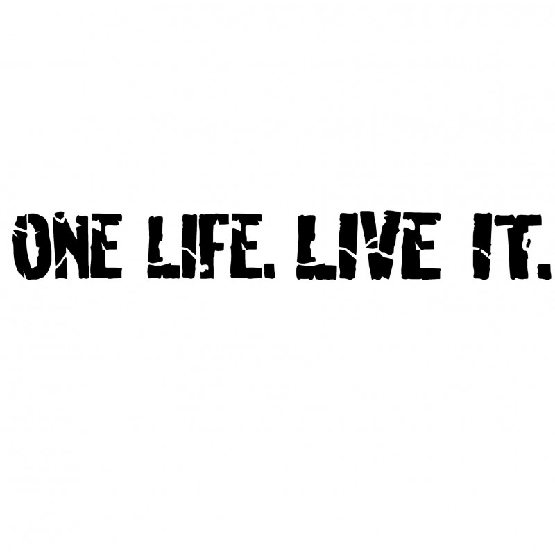 Adesivo One Life Live it scritta mod.a