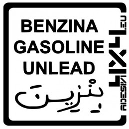 Adesivo carburante Benzina