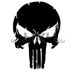 Adesivo Teschio THE PUNISHER consumato