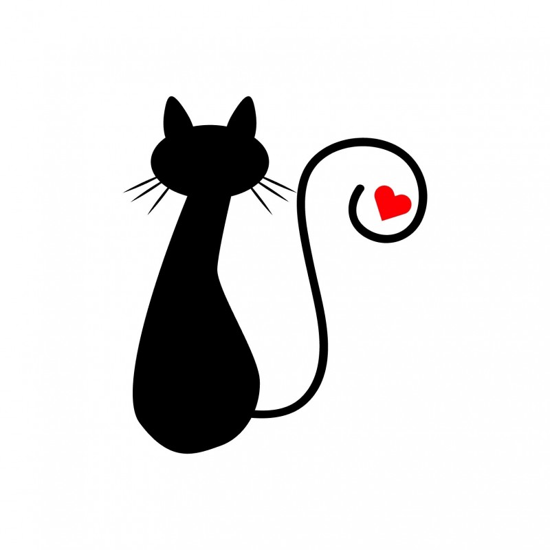 Adesivo gatto love 1