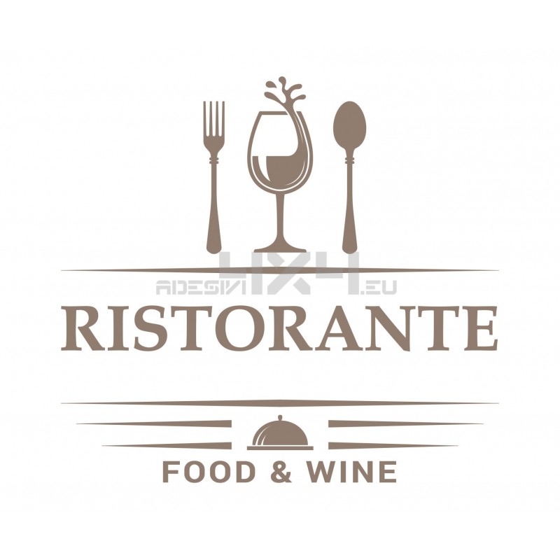 Adesivo vetrofania ristorante 3