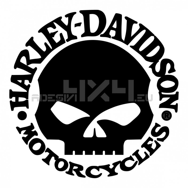 adesivi prespaziati per moto harley davidson motorcycles teschio cerchio