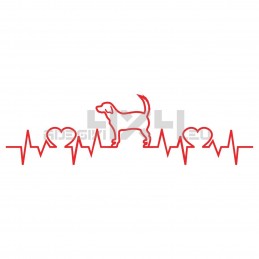 Adesivo dogs love pulse