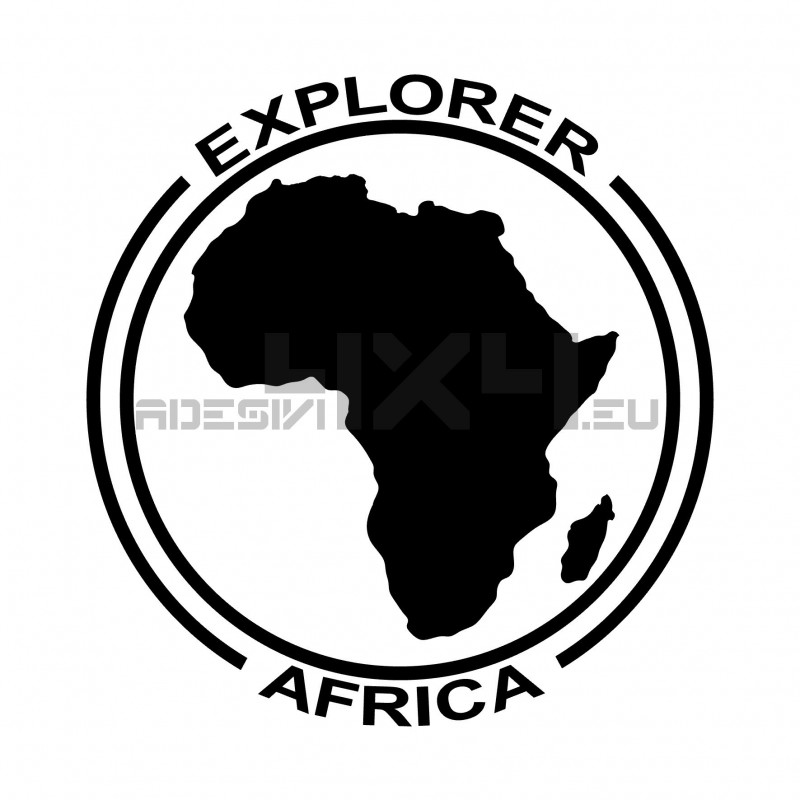 Adesivo cerchio explorer africa