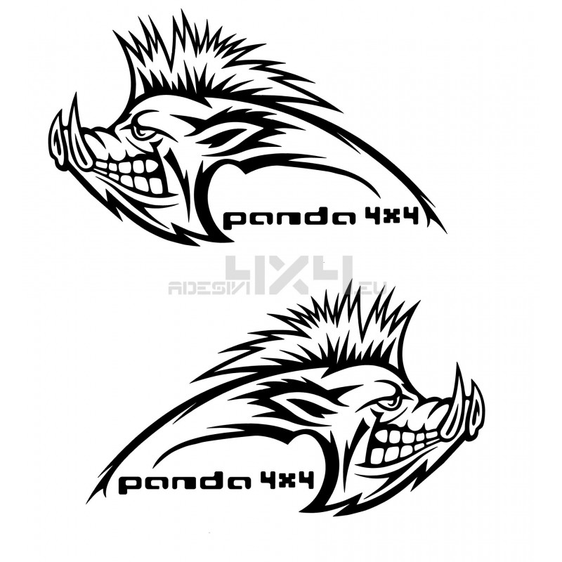 Adesivo cinghiale panda 4x4