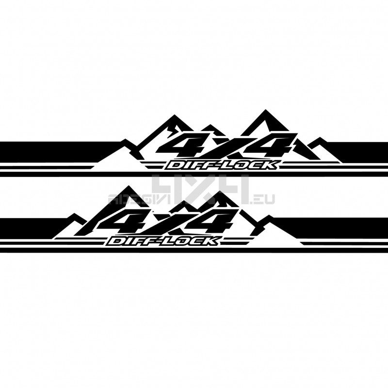 Adesivo striscia 4x4 diff lock v2