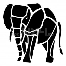 Adesivo elefante tribale