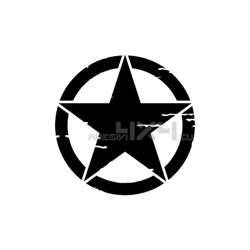 Adesivo stella US ARMY consumata 20x20cm