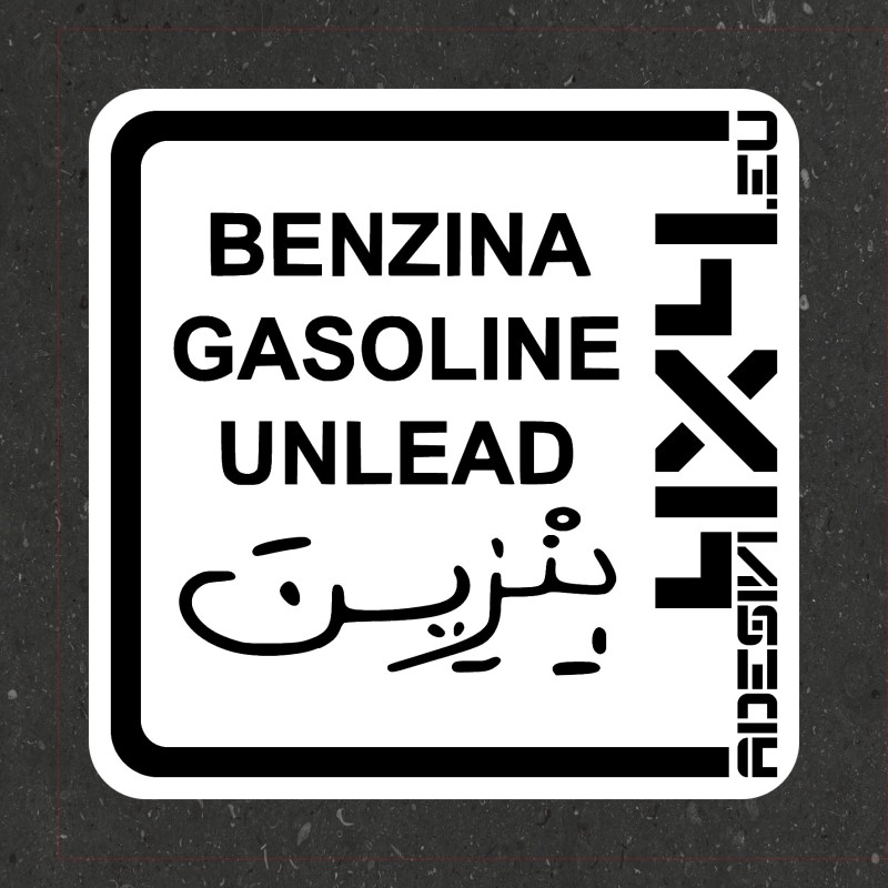 Adesivo carburante Benzina adesivi4x4