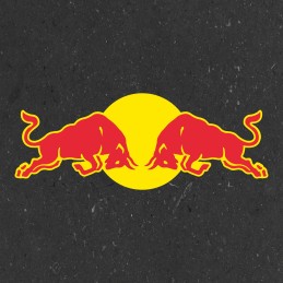 Adesivo red bull stampato