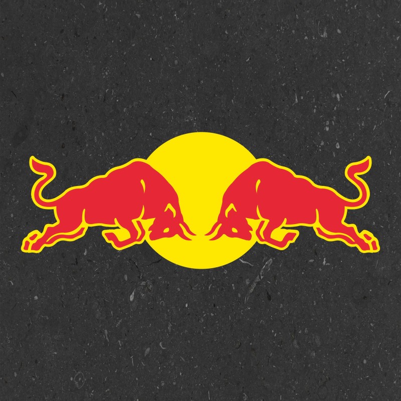 Adesivo red bull stampato