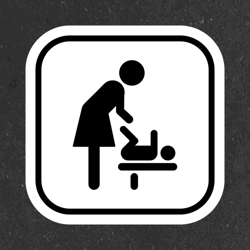 Adesivo WC bagno segnaletica stampato