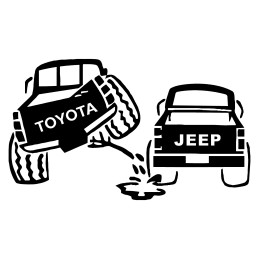 Adesivo toyota vs jeep