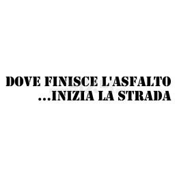 Adesivo dove finisce l'asfalto