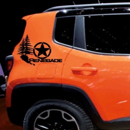 Adesivo Jeep Renegade Stella Albero 4x4 | Sticker Off Road Personalizzato