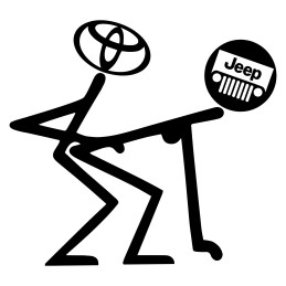 Adesivo toyota vs jeep