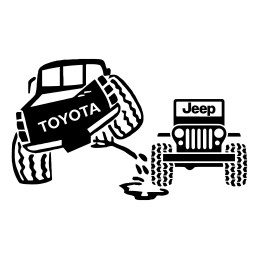 Adesivo toyota vs jeep v2