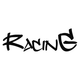 Adesivo scritta racing v8