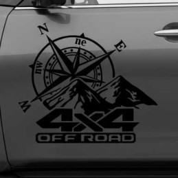 Adesivo rosa dei venti 4x4...