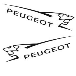 Adesivo Peugeot lion scitta v1