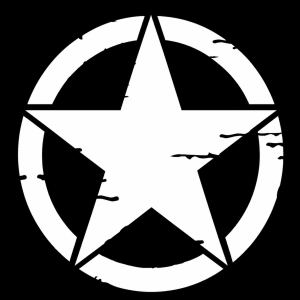 Adesivo stella US ARMY consumata