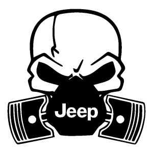 Adesivo Skull Piston gas...