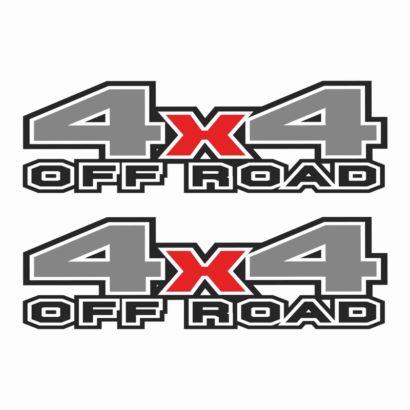 Coppia adesivi 4x4 off road stampati