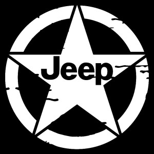 Adesivo stella US ARMY consumata jeep