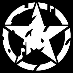 Adesivo stella US ARMY consumata v2 XXL
