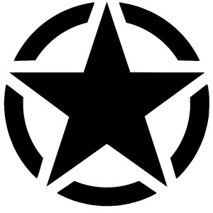 Adesivo stella US ARMY v2 XXL