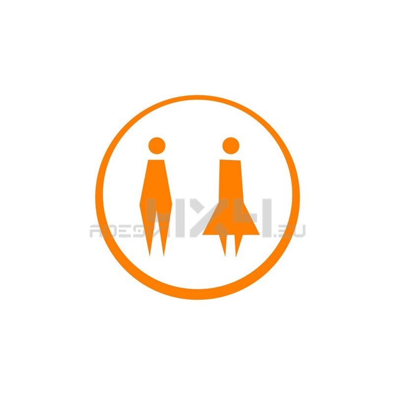 Adesivo segnaletica WC bagno mod.06