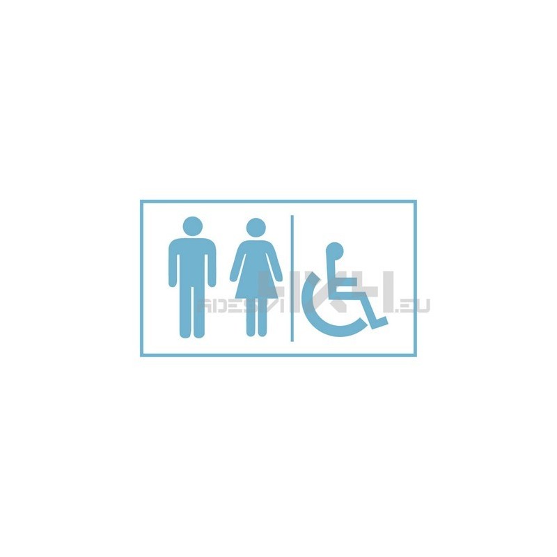 Adesivo segnaletica WC bagno mod.14