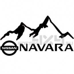 Adesivo 4x4 montagne nissan navara